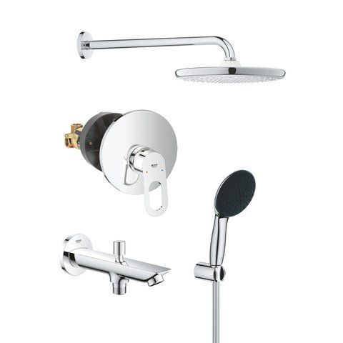 Душова система прихованого монтажу Grohe Vitalio Start 250 з виливом для ванни та змішувачем Bauloop UA290810R3 CV036742 фото