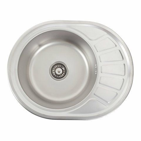 Кухонная мойка из нержавеющей стали Platinum ДЕКОР 5745 (0,8/180 мм) 11640 фото