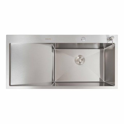 Кухонна мийка нержавійка CM 100*50 R Platinum Handmade (3.0/0.8) 47095 фото