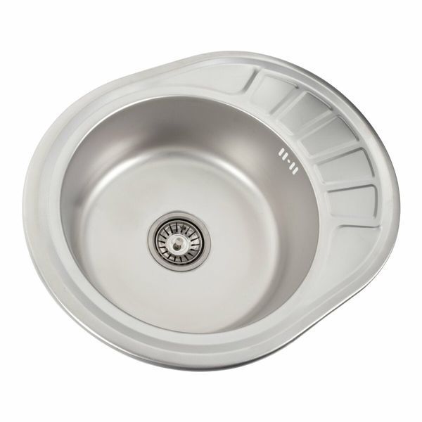 Кухонна мийка з нержавіючої сталі Platinum ДЕКОР 5745 (0,8/180 мм) 11640 фото
