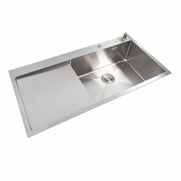 Кухонна мийка нержавійка CM 100*50 R Platinum Handmade (3.0/0.8) 47095 фото