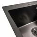 Кухонна мийка 50*50 PVD чорна DECOR Platinum Handmade (сифон круглий, 3,0/0,8) 45920 фото 4
