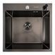 Кухонна мийка 50*50 PVD чорна DECOR Platinum Handmade (сифон круглий, 3,0/0,8) 45920 фото 1