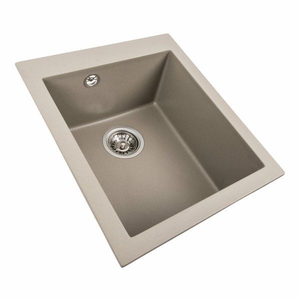 Гранитная мойка для кухни Platinum 4150 SOKIL матовый Титан 40326 фото