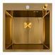 Кухонная мойка 50*50 PVD Gold Platinum Handmade (сифон круглый, 3,0/0,8) 45921 фото 1