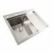 Кухонна мийка нержавійка 58*48 L Platinum Handmade (два отвори, круглий сифон 3,0/0,8) 42228 фото 4
