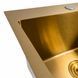 Кухонная мойка 50*50 PVD Gold Platinum Handmade (сифон круглый, 3,0/0,8) 45921 фото 4
