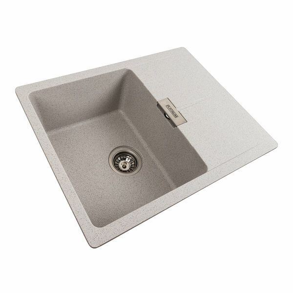 Гранітна мийка для кухні Platinum ZIRKONE 6250 матова Топаз 48981 фото