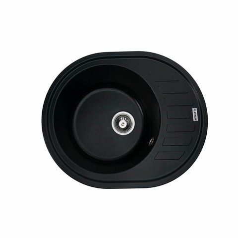 Гранитная мойка для кухни Platinum 6250 SOUL матовая Черная 3445 фото