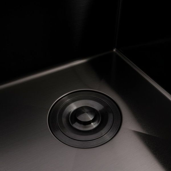 Кухонная мойка 78*43 PVD черная на две чаши Platinum Handmade (3.0/0.8) 47097 фото