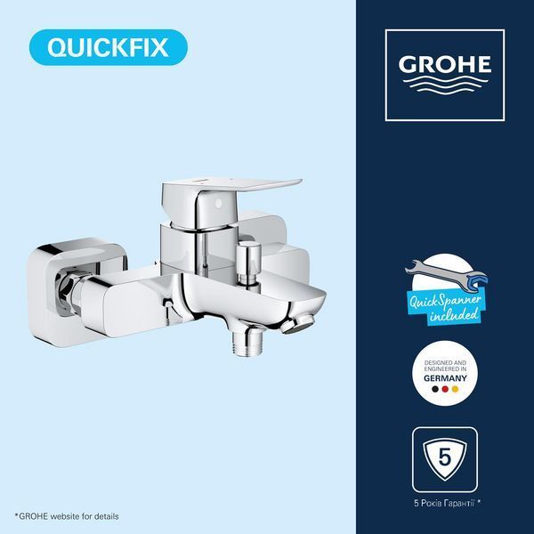 Змішувач для ванни Grohe QuickFix Dice 1018720000 CV036208 фото