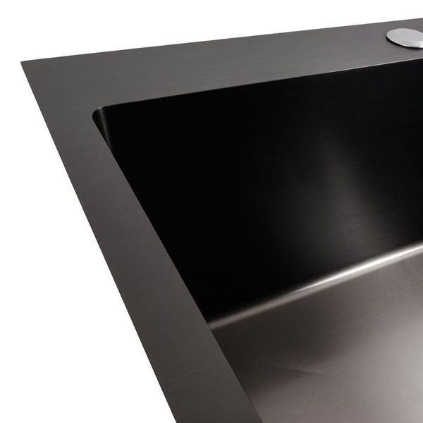 Комплект кухонной мойки Valeso 60х50HM PVD Kitchen Line Grafite SL73246 фото