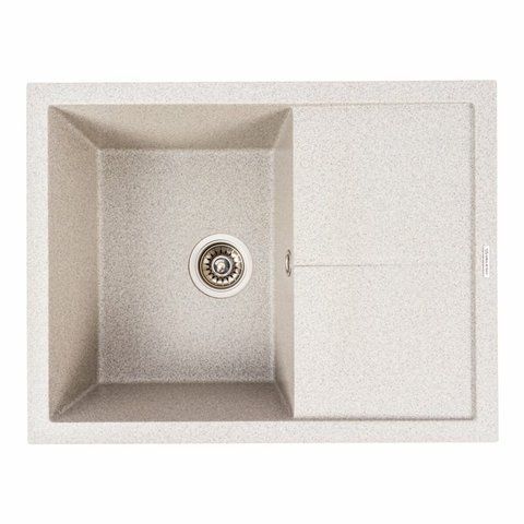 Гранитная мойка для кухни Platinum CRIPTA 6550 матовая Серая 51362 фото