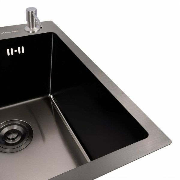Кухонная мойка PVD черная 40*50 Platinum Handmade (толщина 3,0/1,5) 47048 фото