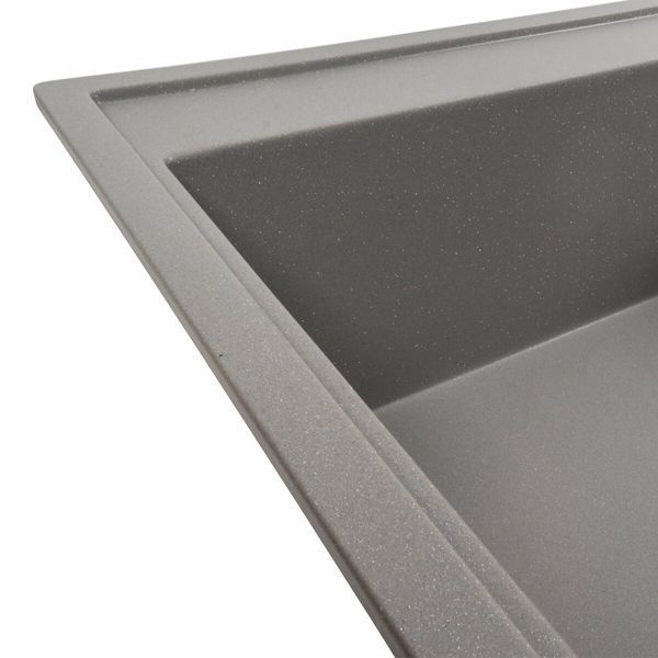 Гранитная мойка для кухни Platinum AZURIT 7950 матовая Серый Мусон 49634 фото