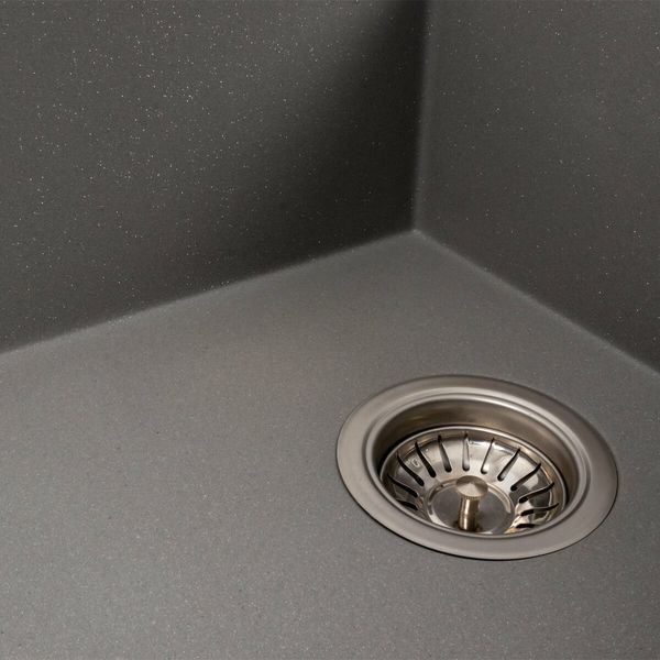 Гранитная мойка для кухни Platinum AZURIT 7950 матовая Серый Мусон 49634 фото