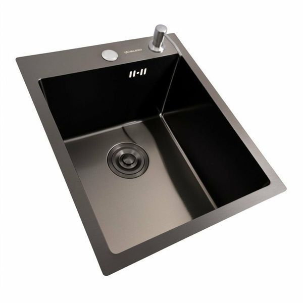 Кухонная мойка PVD черная 40*50 Platinum Handmade (толщина 3,0/1,5) 47048 фото