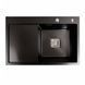 Мойка PVD Black Platinum Handmade 78*50B R (два отверстия, квадратный сифон, 3.0/1.0 мм) 37687 фото 1