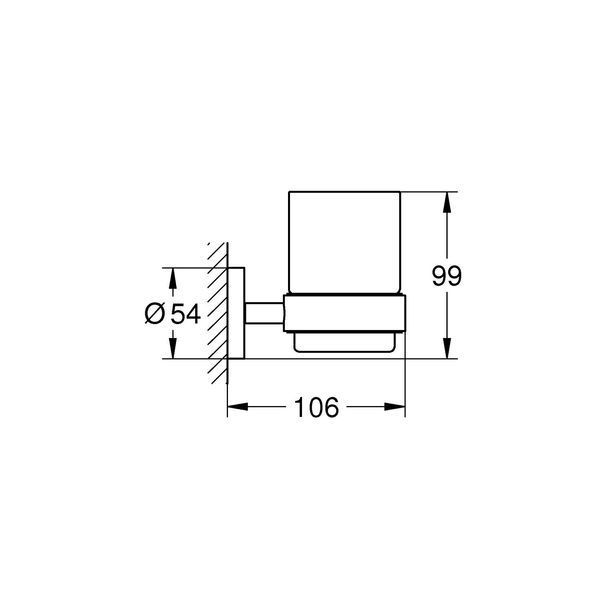 Склянка з тримачем для ванної кімнати Grohe QuickFix Start 411942430 CV033752 фото