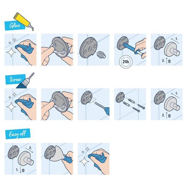 Склянка з тримачем для ванної кімнати Grohe QuickFix Start 411942430 CV033752 фото