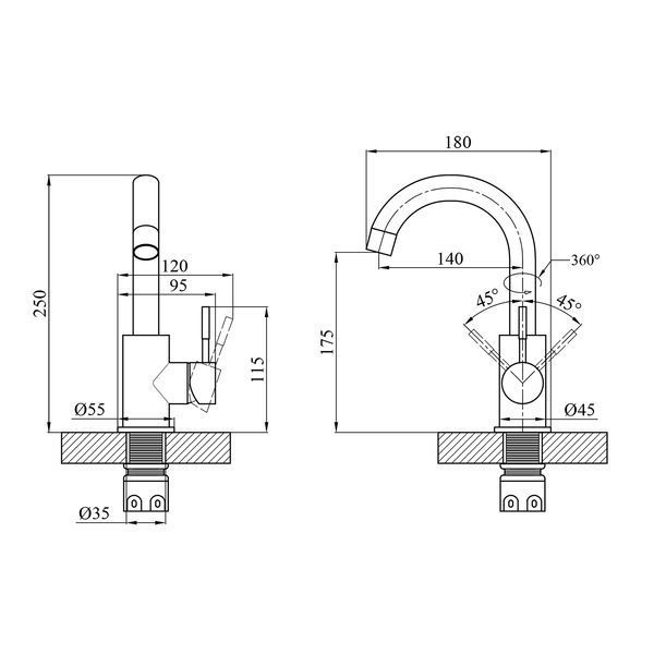 Смеситель для раковины Agua Acero - INOX011 CV023287 фото