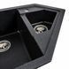 Гранітна мийка для кухні Platinum 9950 PANDORA матовий Карбон 39977 фото 4