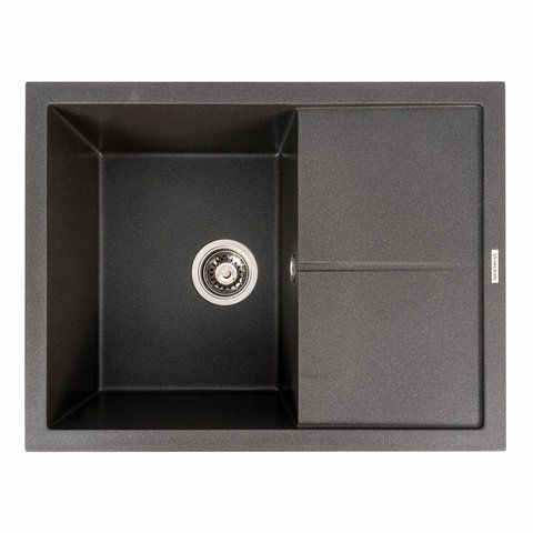 Кухонная мойка гранитная Platinum 6550 CRIPTA (морион) 51364 фото