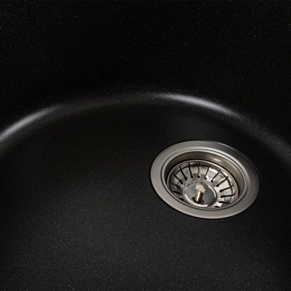Гранитная мойка для кухни Platinum LIRA 7750 матовая Морион 49295 фото