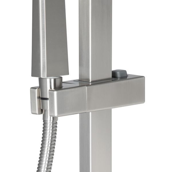 Душова система для кабіни Qtap Capricorn на три споживача (з виливом) 53103KNN Brushed Nickel PVD SD00047515 фото