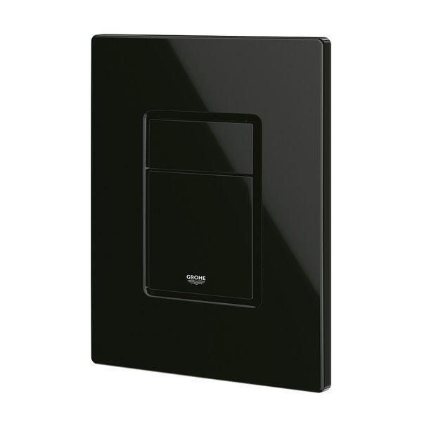 Комплект 4 в 1: Инсталляция Grohe Solido 2 в 1 38971000 + Панель смыва для унитаза Grohe Even Black 38966KV0 + Унитаз безобедочный Kroner Harz WHI483632 TORNADO с сиденьем Slim Duroplast / Soft-close2 (38971966KV0KH48T) CV036754 фото
