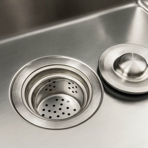 Кухонна мийка нержавійка 78*43 L Platinum Handmade (два отвори, круглий сифон 3,0/0,8) 42232 фото