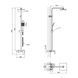 Душова система для кабіни Qtap Capricorn на три споживача (з виливом) 53103KNN Brushed Nickel PVD SD00047515 фото 4