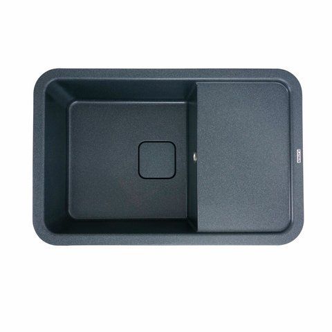 Гранитная мойка для кухни Platinum 7850 CUBE матовая Антрацит 3887 фото
