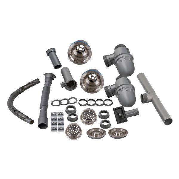 Мойка для кухни с двумя чашами интегрированная Lidz Handmade H7843 (LDH7843BRU35387) Brushed Steel 3,0/1,0 мм SD00041491 фото