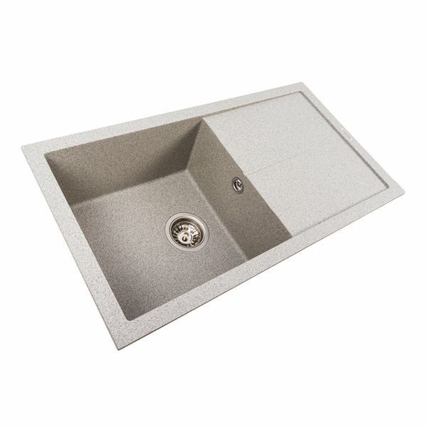 Гранітна мийка для кухні Platinum SOLID 7843 матова Сірий 49147 фото