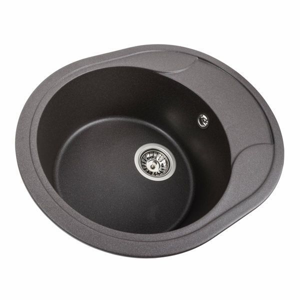 Гранітна мийка для кухні Platinum 5847 ONYX матовий Гренадін 40342 фото
