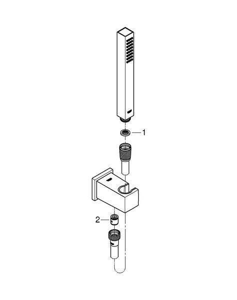 Eurocube Душовий комплект для Rainshower Mono 310 Cube (UA2406200L) UA2406200L фото