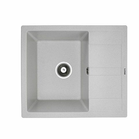 Гранитная мойка для кухни Platinum 5851 ARIA матовая Белая в точку 3991 фото