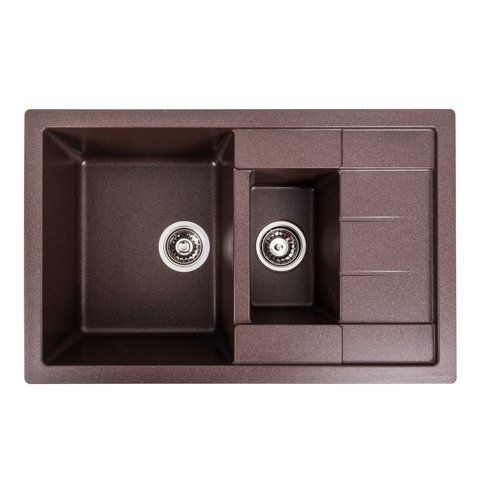 Гранитная мойка для кухни Platinum 7850W TOSKANA матовая Мокко 3636 фото