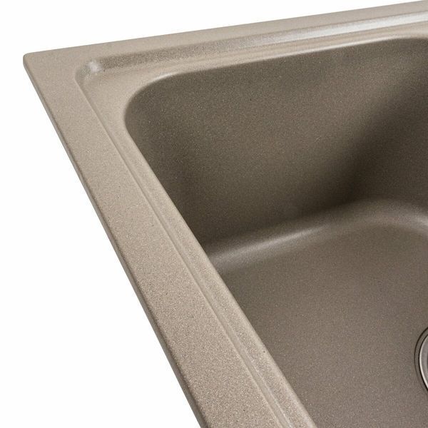 Гранитная мойка для кухни Platinum 7950 Equatoria матовый Титан 40364 фото