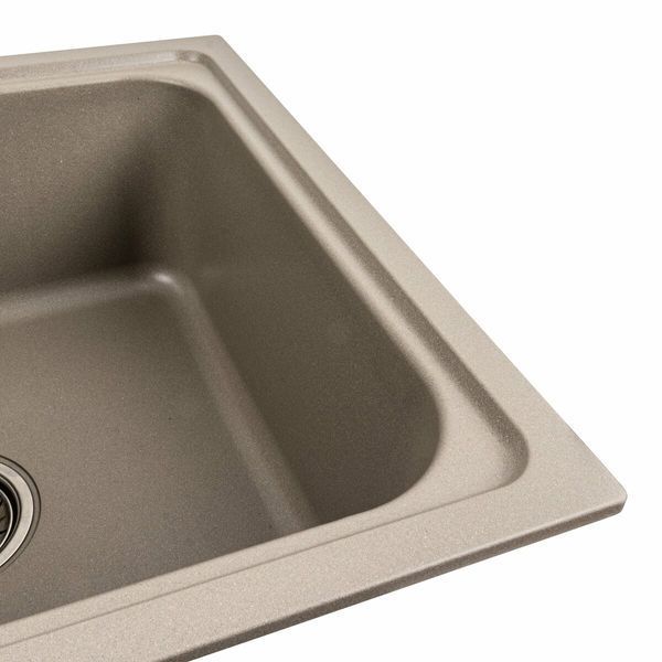 Гранитная мойка для кухни Platinum 7950 Equatoria матовый Титан 40364 фото