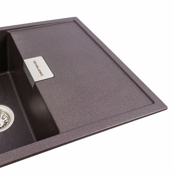 Гранітна мийка для кухні Platinum DIAMOND 8650 матова Гренадін 49014 фото