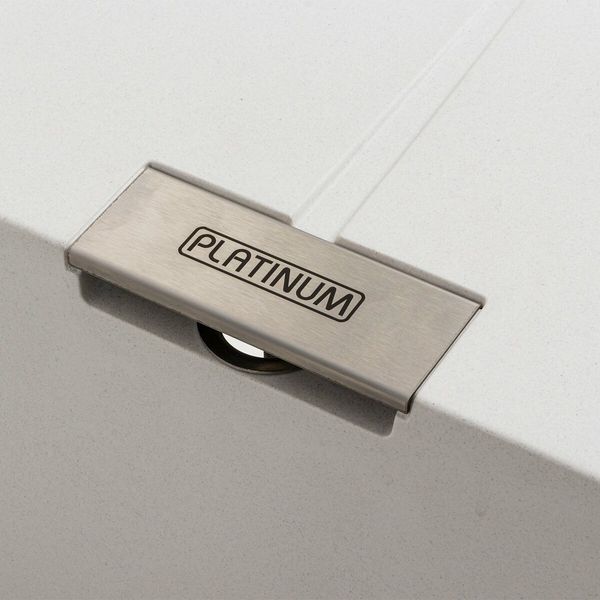 Гранитная мойка для кухни Platinum 6250 ZIRKONE матовая Белая 41585 фото