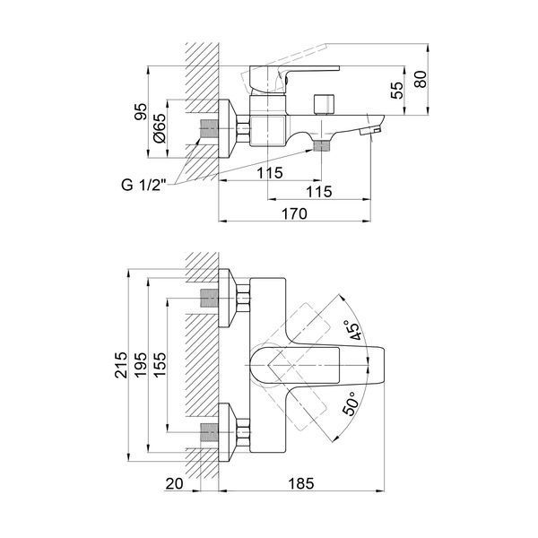 Смеситель для ванны Qtap Leo 3062102GC SD00047674 фото