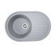 Гранитная мойка для кухни Platinum LIRA 7750 матовая Серый металлик 49235 фото 1