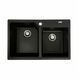 Гранітна мийка для кухні Platinum 7850 HARMONY матова Чорна GOLD 3950 фото 1