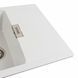 Гранитная мойка для кухни Platinum 6250 ZIRKONE матовая Белая 41585 фото 5