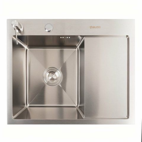 Кухонна мийка CM 58*48 L нержавійка Platinum Handmade (круглий сифон 3,0/0,8) 45892 фото