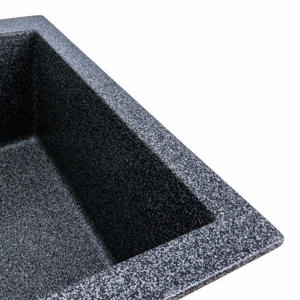 Гранітна мийка для кухні Platinum SOKIL 4150 матова Графіт 48951 фото