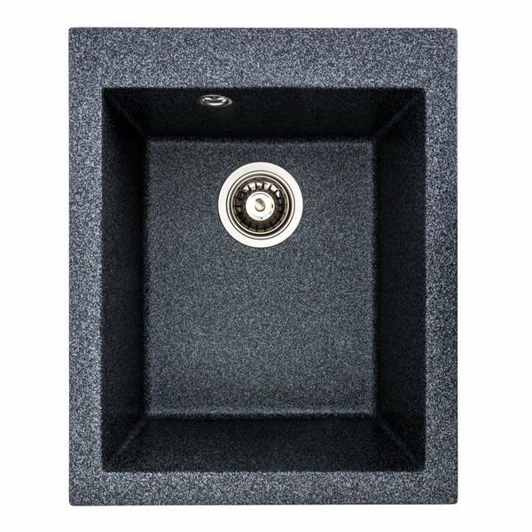Гранітна мийка для кухні Platinum SOKIL 4150 матова Графіт 48951 фото